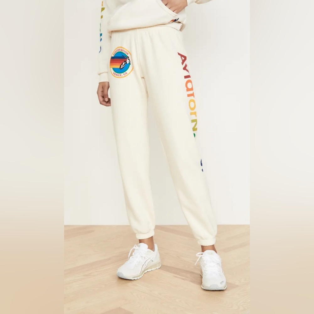 Aviator Nation Aspen sweatpants- vintage white